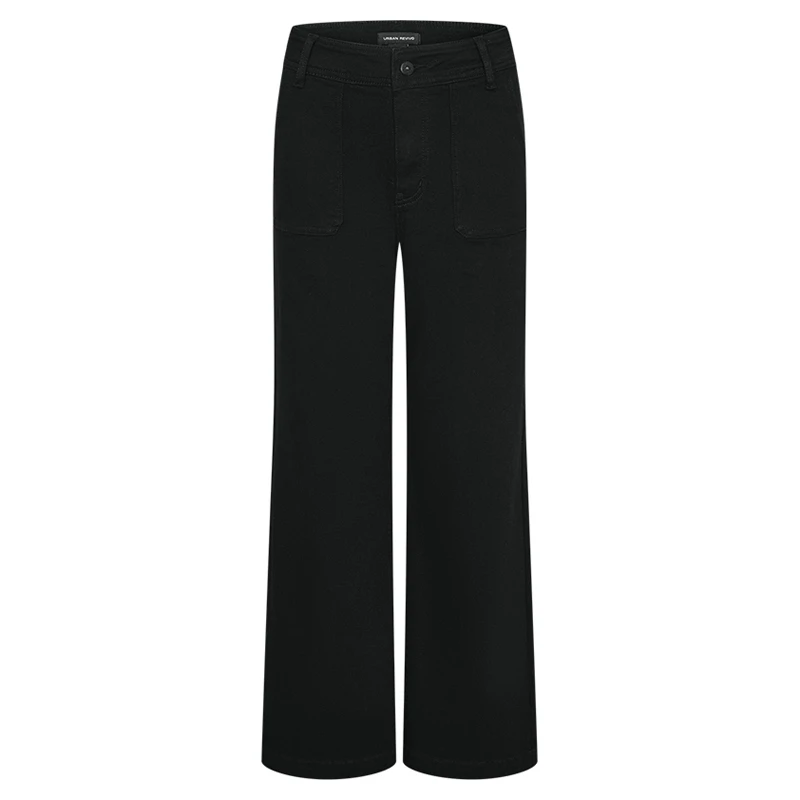 UR新款女装复古水洗高腰修身牛仔长裤UWM840088