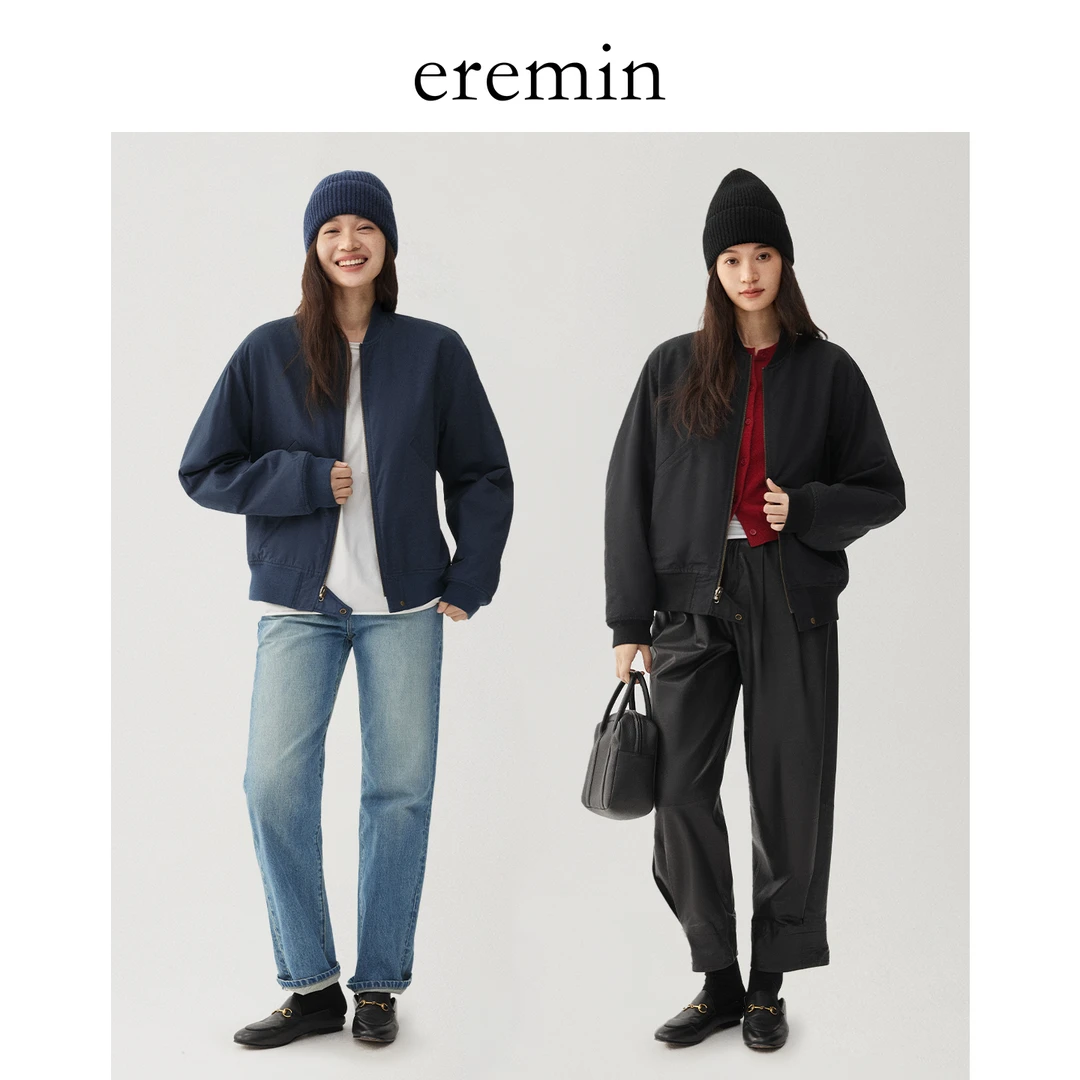 中古两穿夹克/男女同款两面穿棒球领棉服外套
