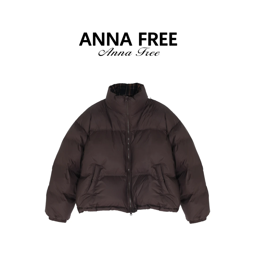 ANNA FREE 秋冬新款保暖白鸭羽绒服显瘦休闲立领上衣ZCE251012