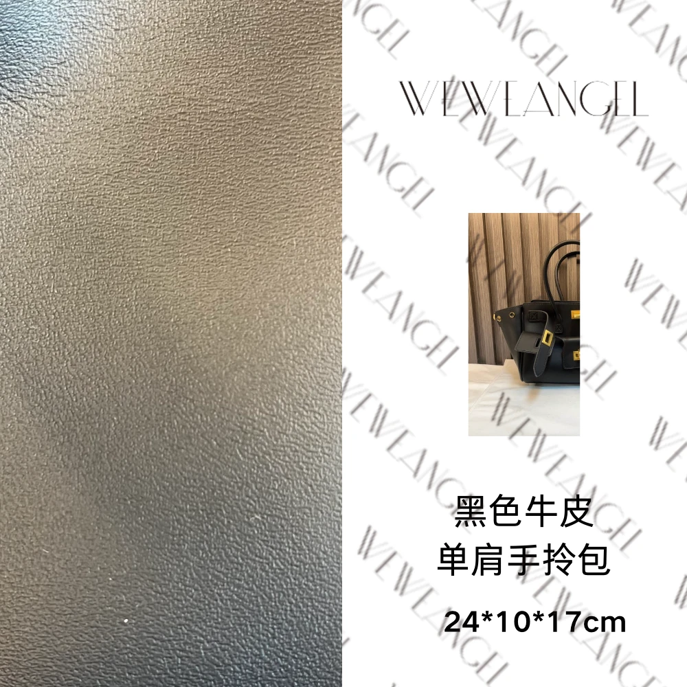WEWEANGEL/黑色牛皮女士单肩包