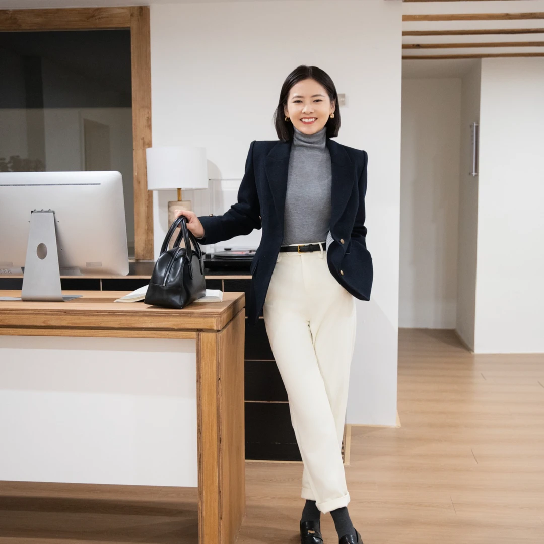 DIDI LAUREN“律政佳人”高级轻奢气质感羊毛西装外套