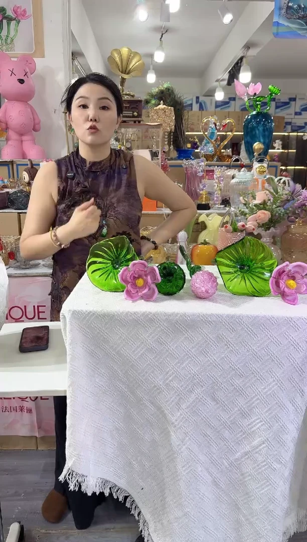 琉璃瑞棋花瓶花器P-晚11