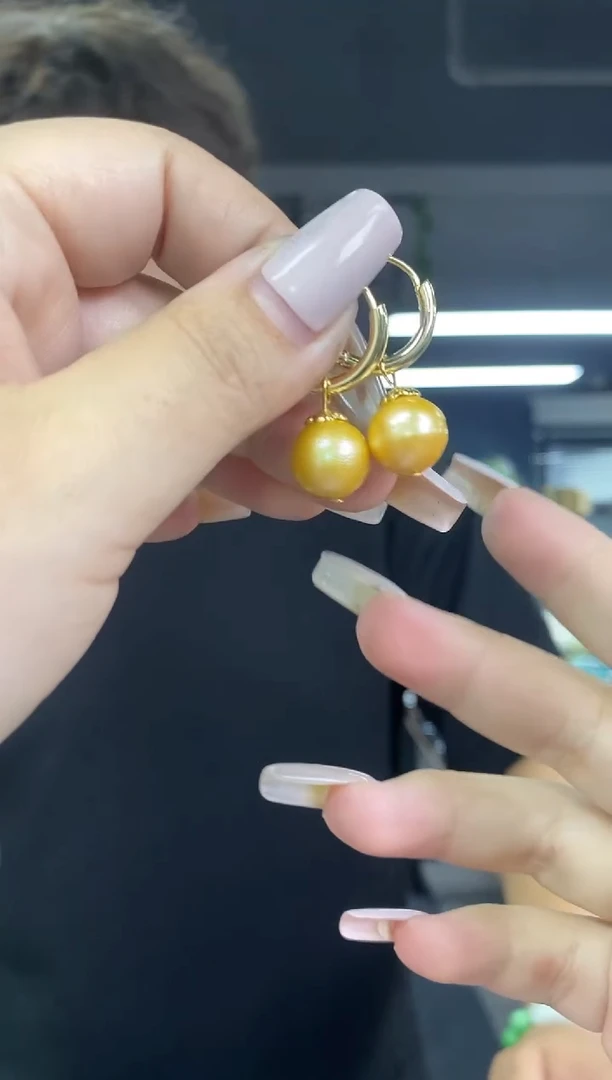 未镶嵌海水珍珠耳饰多样性发其一颜色微差