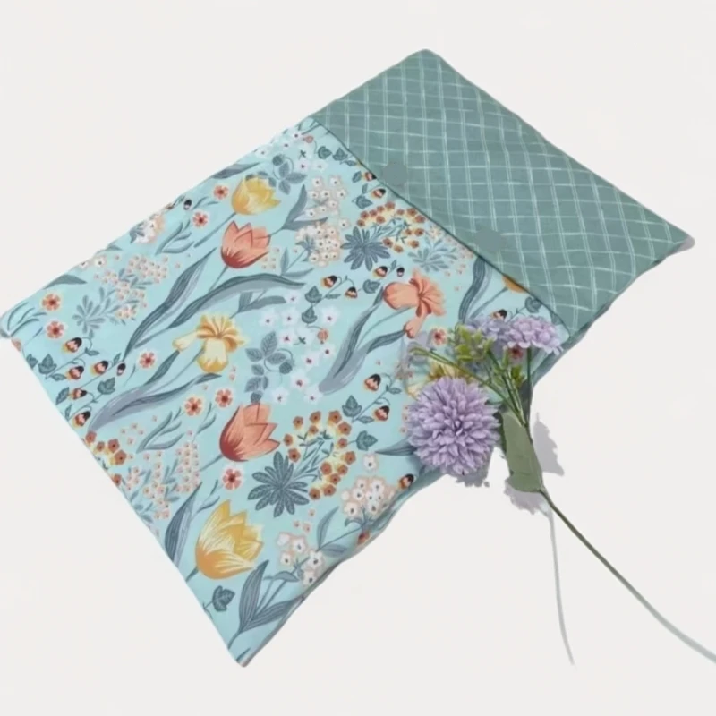 【A032绿百合】全棉高端加厚纯棉1.5*2.0米单人双人被套印花蓝色