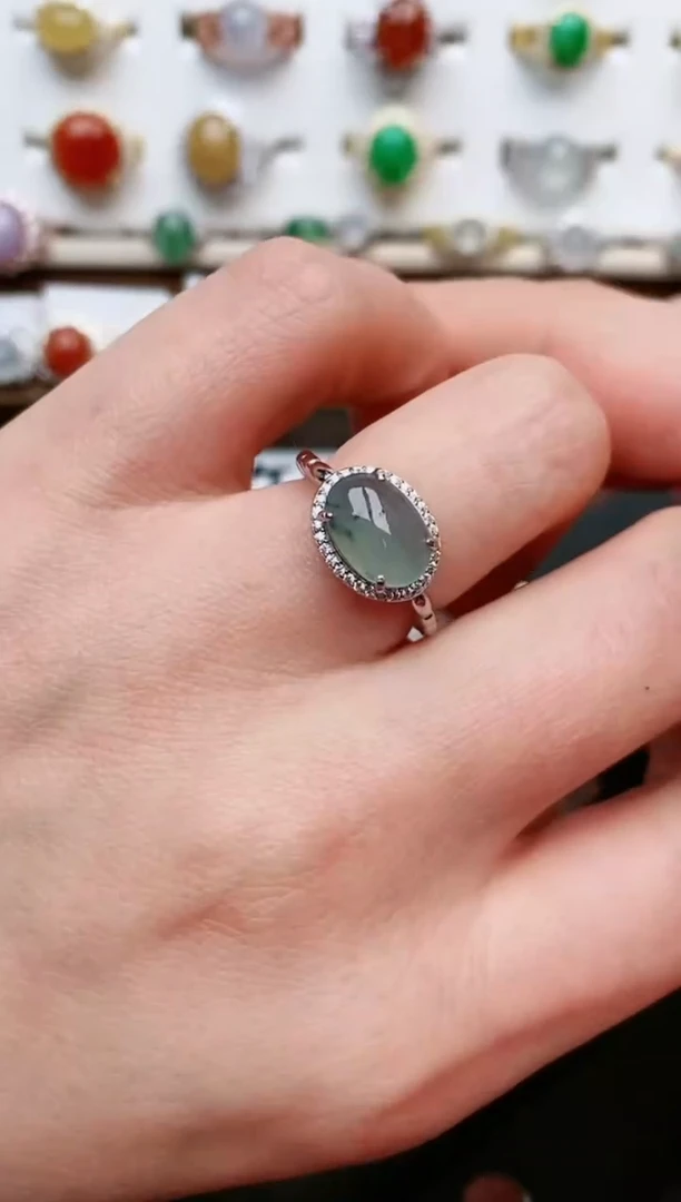 【闪购商品】翡翠戒指银S925镶嵌....