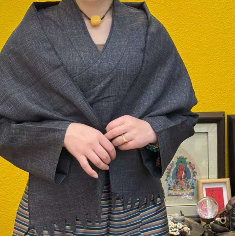 2025年新款带袖子藏装+围巾+帮典三件套传统民族风藏服