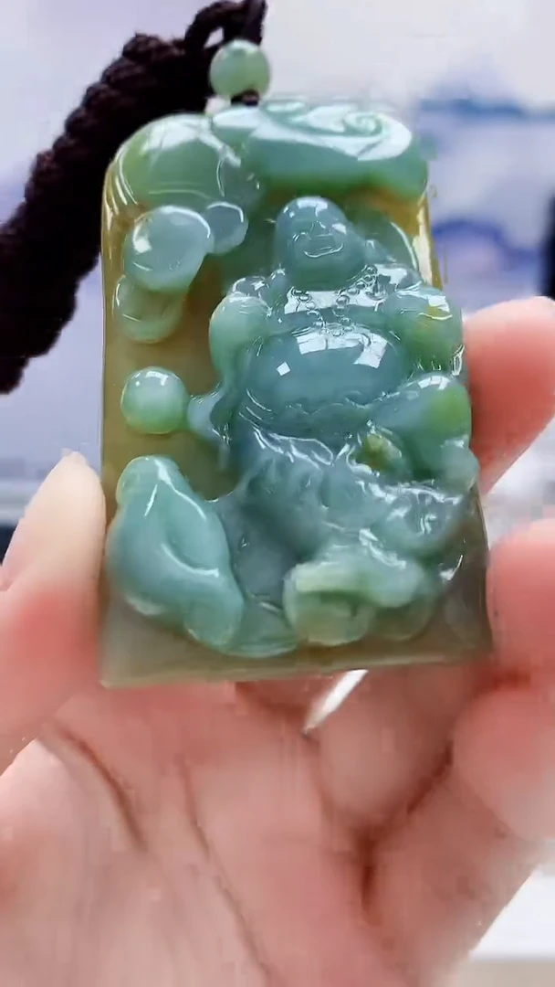 未镶嵌定制翡翠5028lr-毛货挂件11