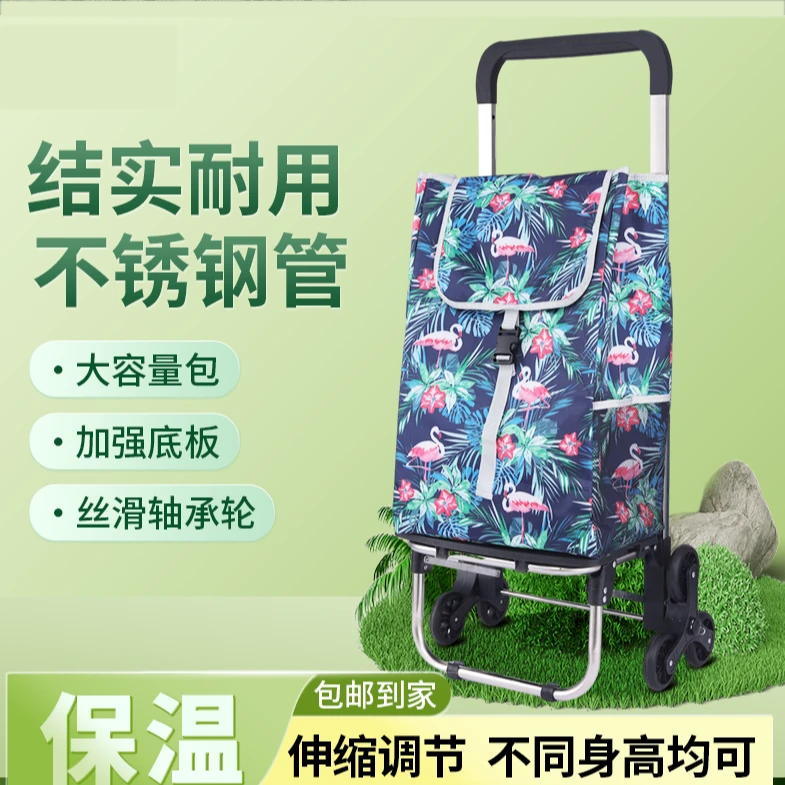 折叠家用买菜车大容量便携购物小推车静音轮旅游代步折叠搬运神器