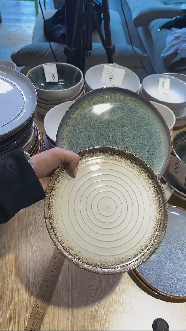 瓷12微瑕高温釉下彩陶瓷餐具