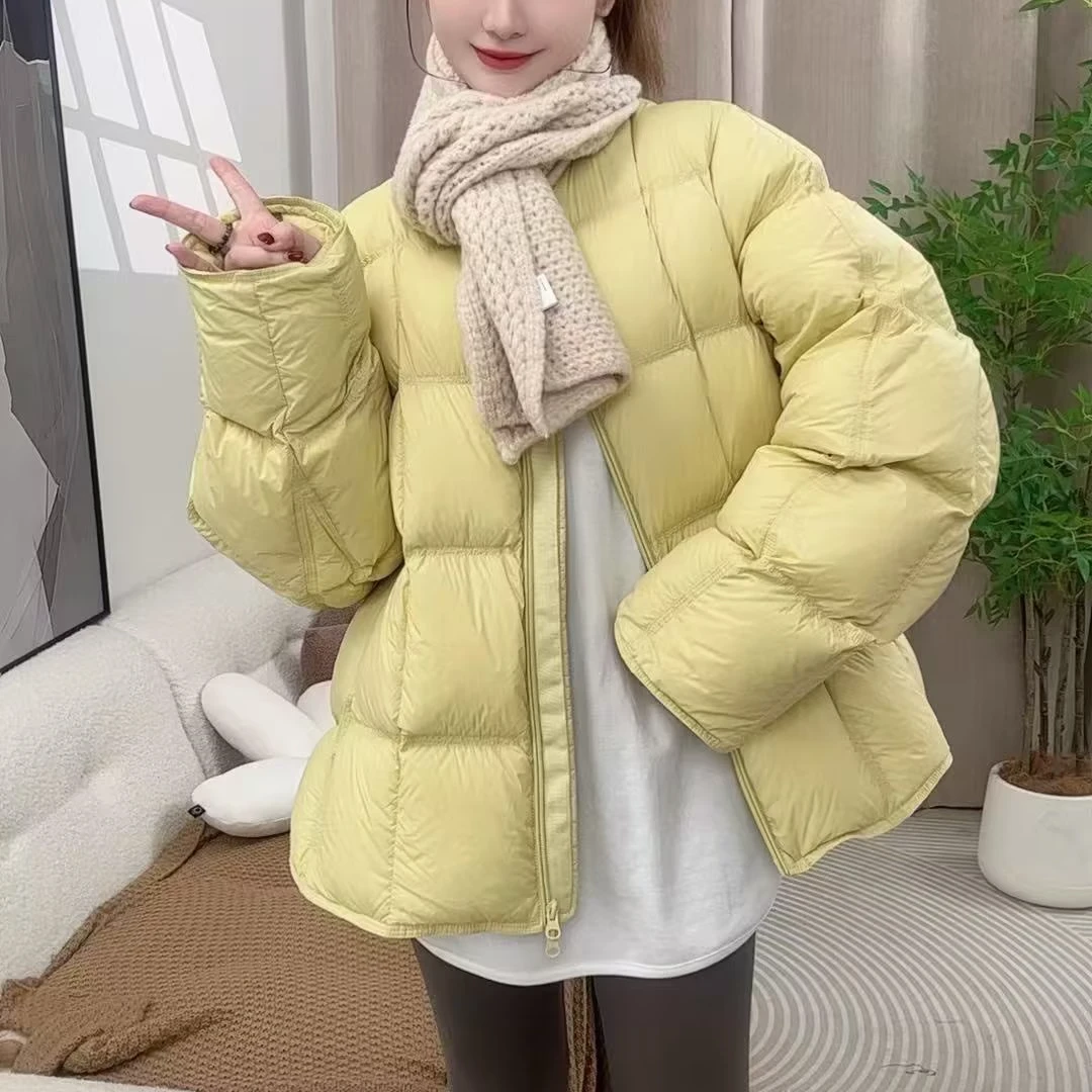 7-24冬季新款韩版洋气圆领棉服女时尚保暖面包服外套棉衣