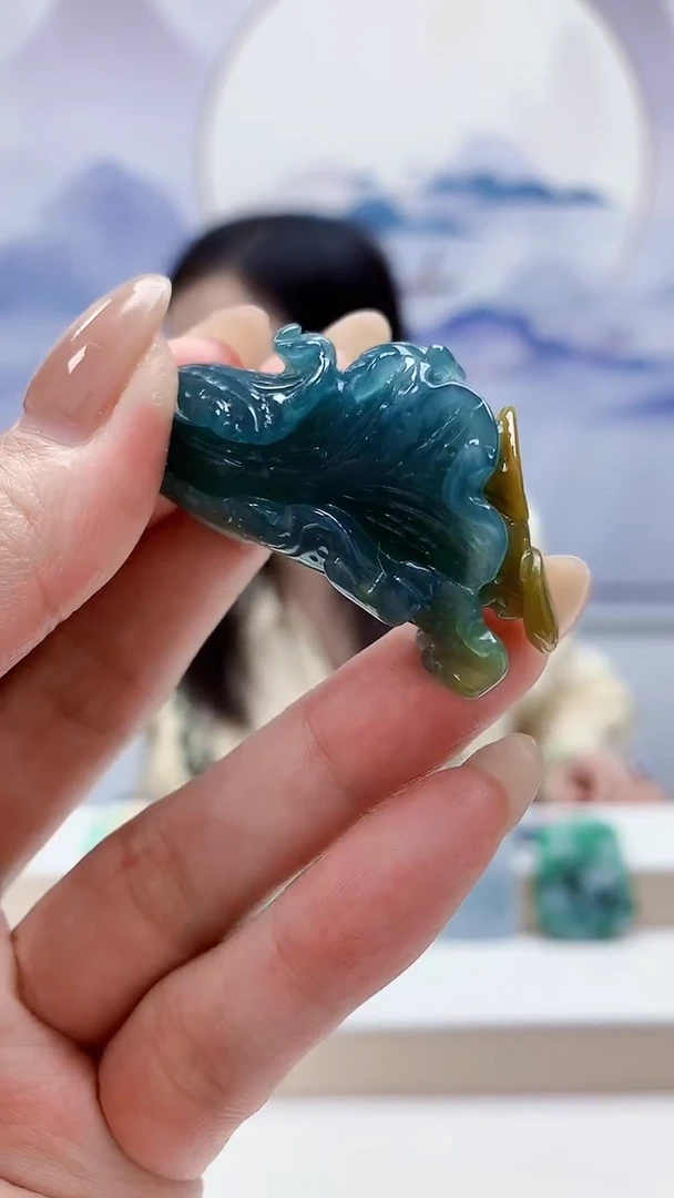 未镶嵌定制翡翠4852MM-毛货挂件23