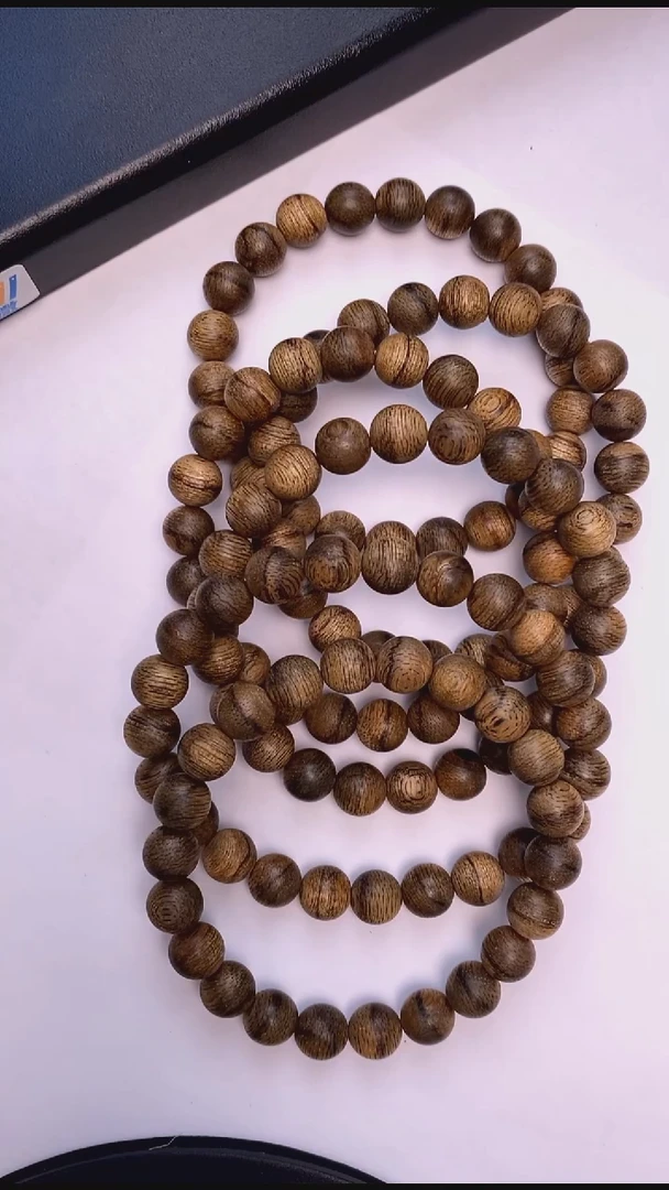 沉香手串CLX1036 文莱黑棋 天然野 多样性发一