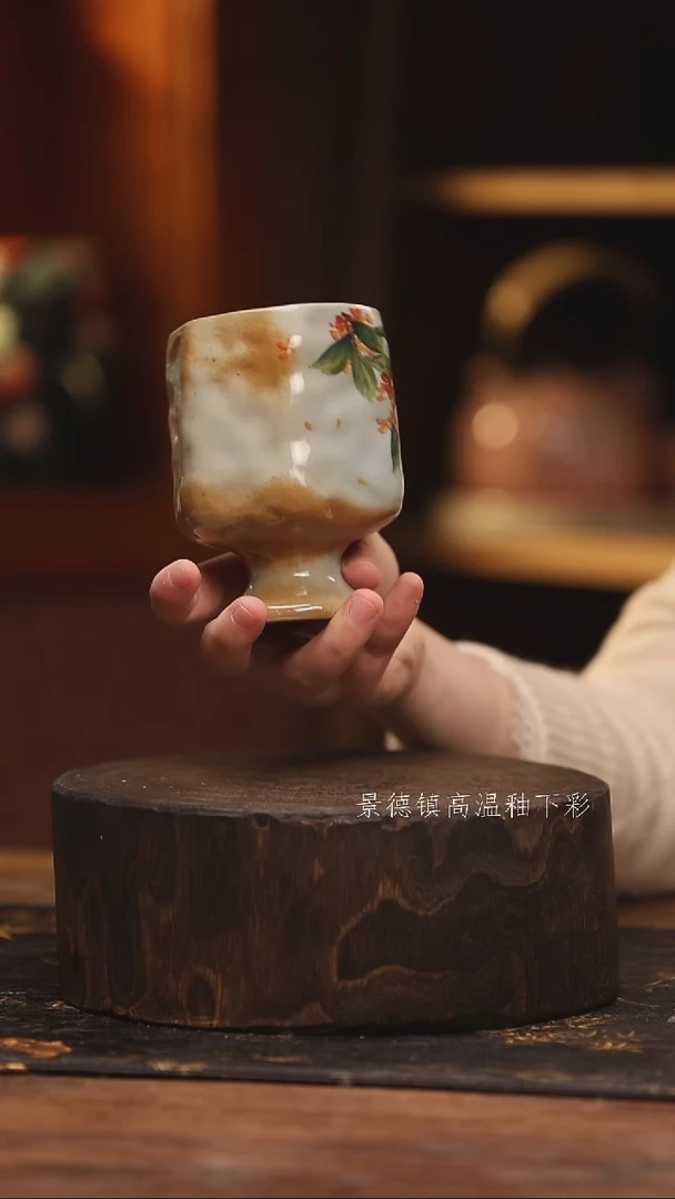 陶瓷景德镇高温釉下手绘陶瓷@L068@