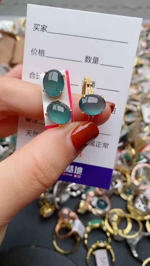 银S925镶嵌戒指翡翠.2158