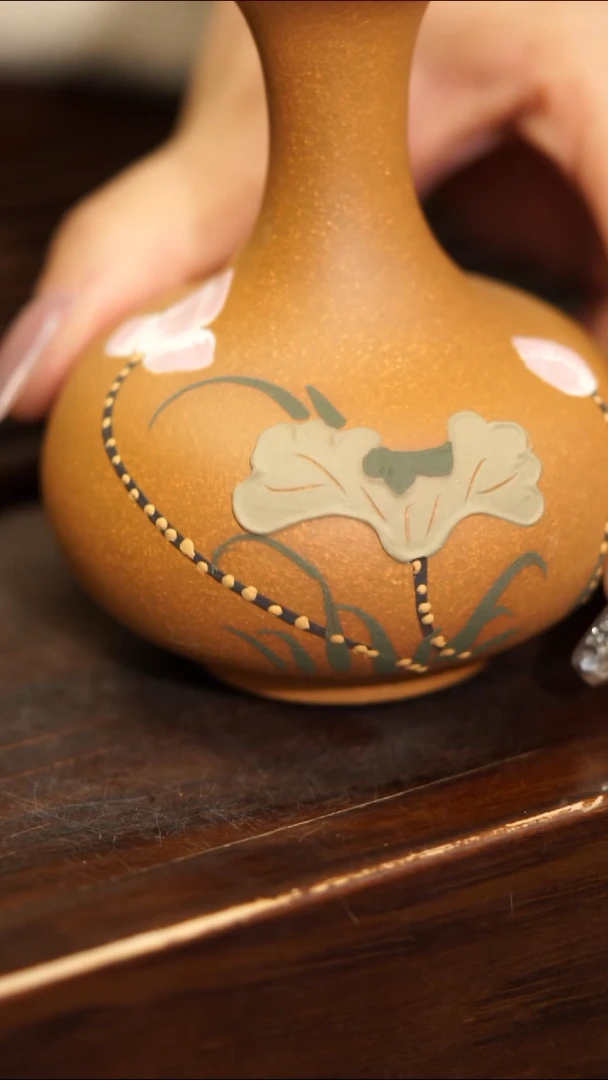 茶壶紫砂黄金段泥玉瓶-花瓶