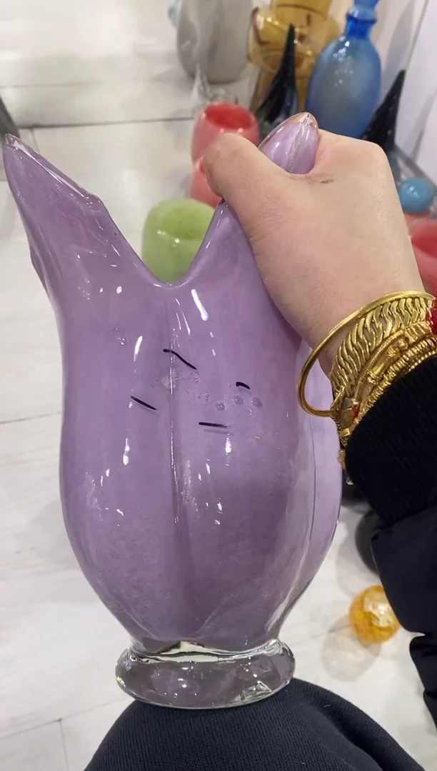 慕忆家手作琉璃花瓶瑕疵