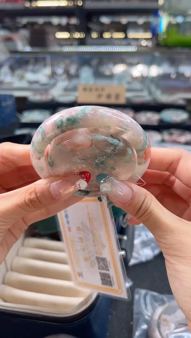 未镶嵌手镯石英质玉圈口 （赠品镯心）