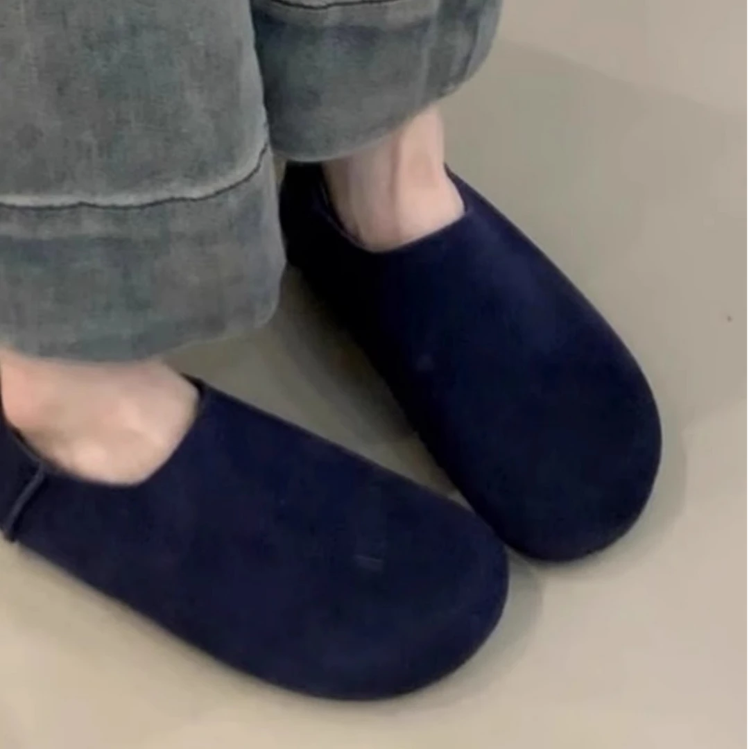 复古超火舒适勃肯鞋2025秋季韩版懒人鞋奶奶鞋日系丑萌软底单鞋女