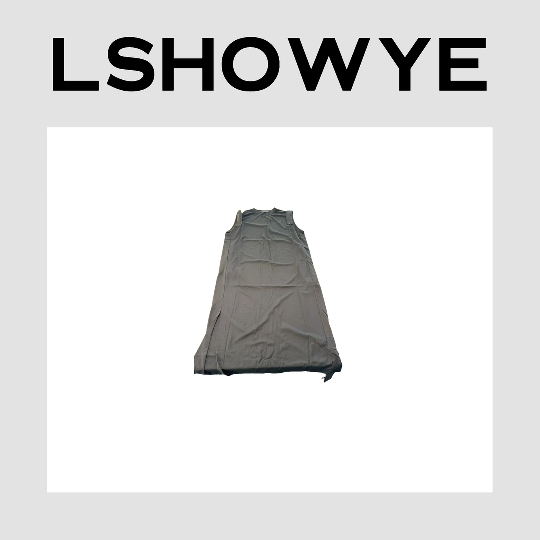 LSHOWYE｜设计师肩扣无袖圆领后拉链连衣裙 5X12HZ50022