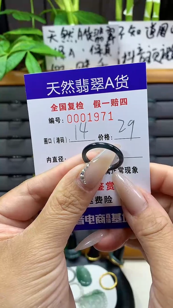 【闪购商品】翡翠戒圈未镶嵌天然翡翠A货1971