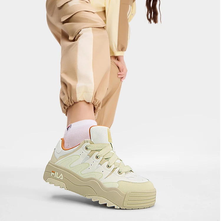 斐乐时尚ROSETTA低帮摩登板鞋2024秋新厚底休闲鞋F12W431204F