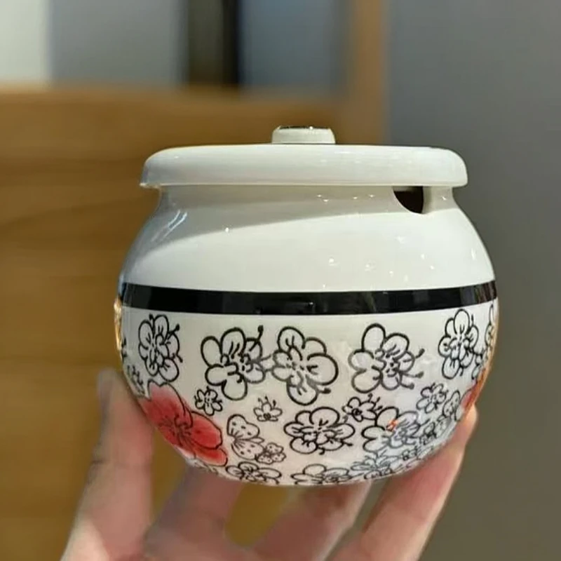 白瓷-梅花调料罐ZH824