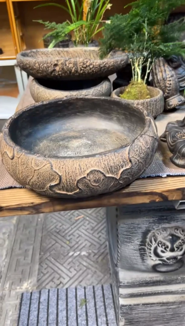 陶土【火山泥】荷韵盆