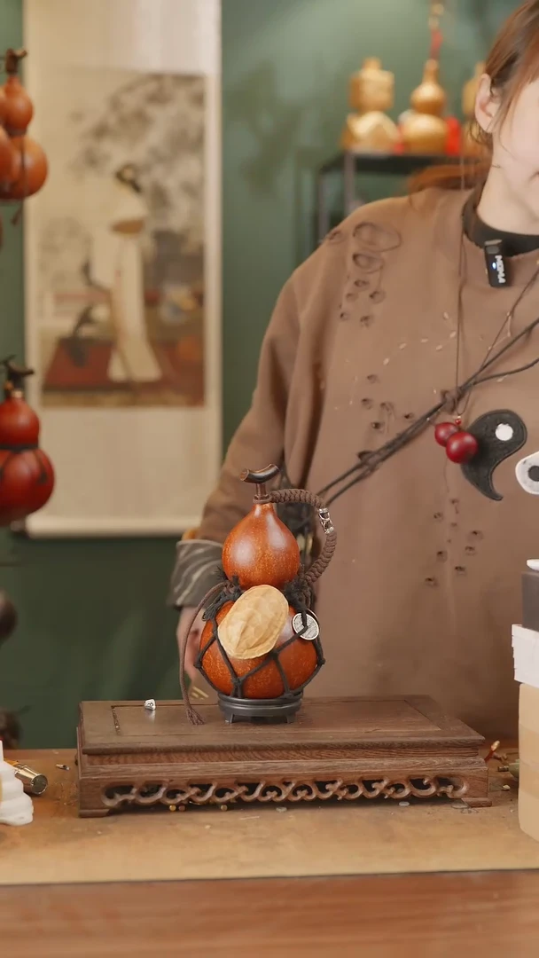 【闪购商品】78号精品天然大漆工艺防渗内胆酒葫芦~