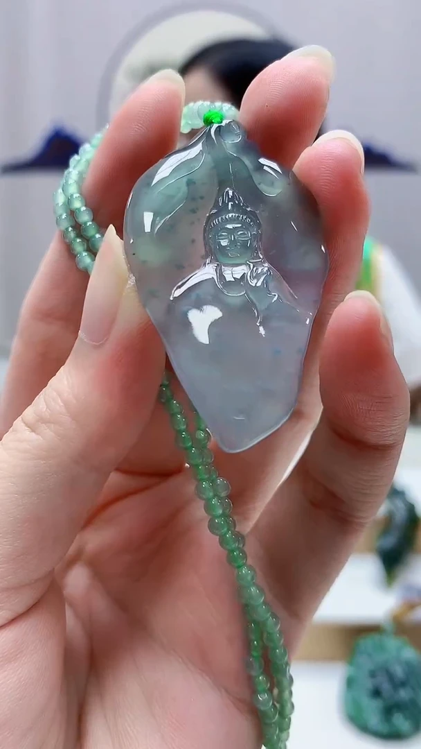 未镶嵌定制翡翠4852zm-毛货赠珠链挂件18