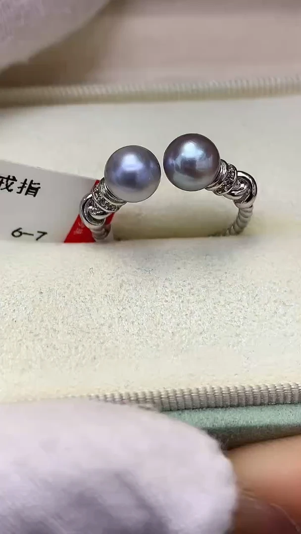 未镶嵌AQ海水珍珠珍珠戒指@@AQ519
