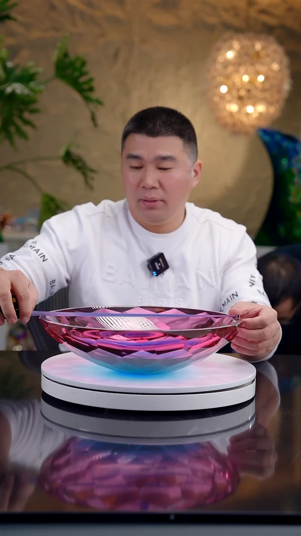 摆件金红蓝切面大果盘