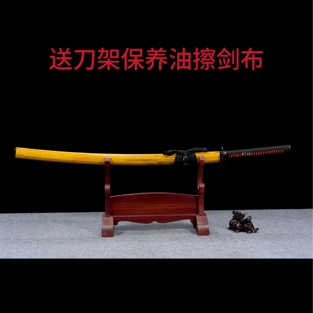 龙泉武士刀金陵武士合金装具优质花梨木收藏摆放冷兵器未开刃