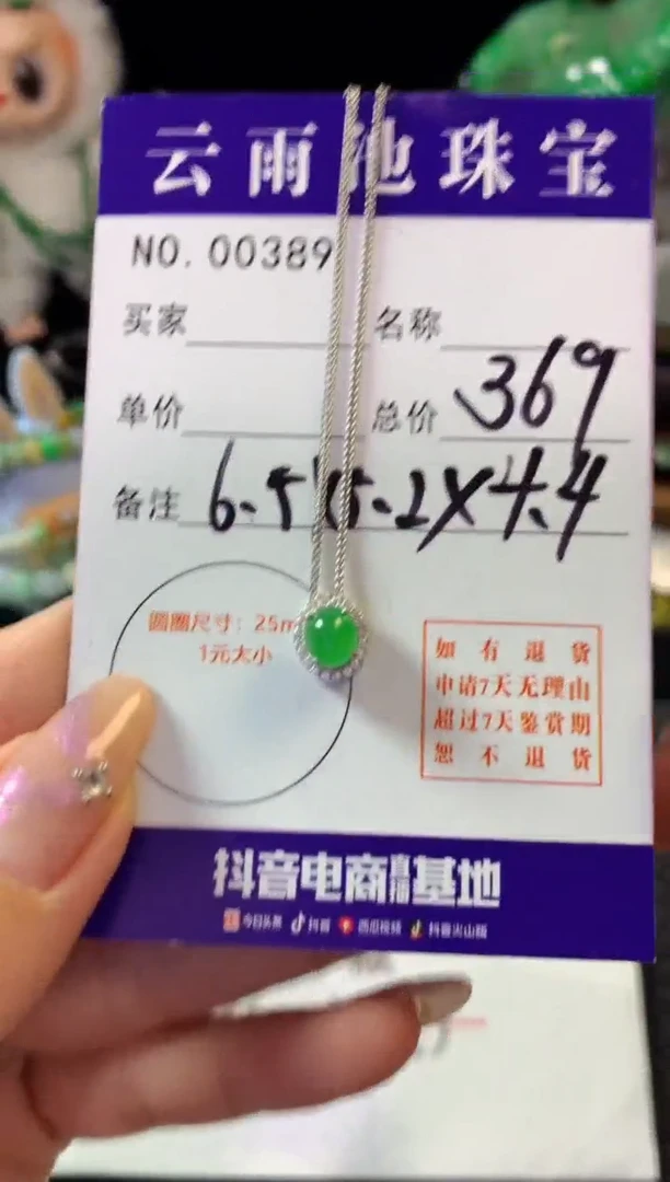 翡翠银S925镶嵌颈饰翡翠