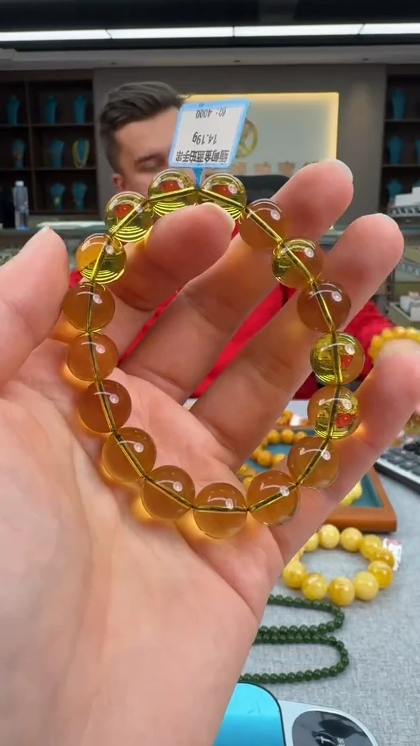 【闪购商品】琥珀手串未镶嵌秒拍号076