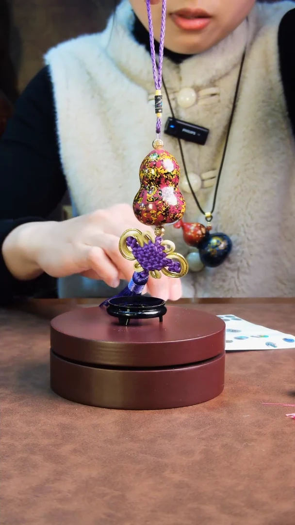 【闪购商品】179直播一物一图大漆酒葫芦送底座送挂绳