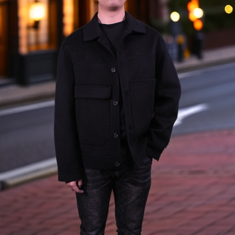 时尚羊绒夹克温暖舒适简约百搭尽显绅士风度春游出行衣服