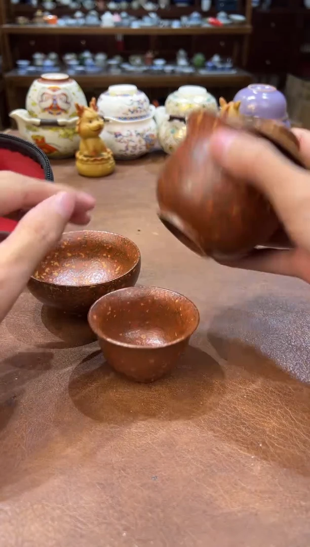 真的很便宜超好看会开片的旅行茶具