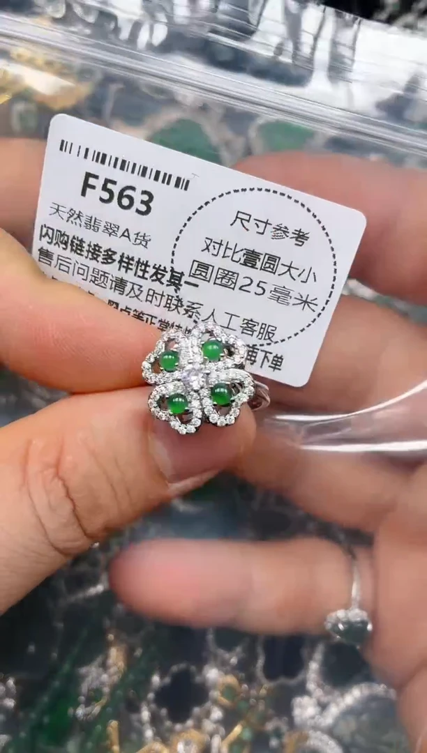 颈饰未镶嵌翡翠F563戒指