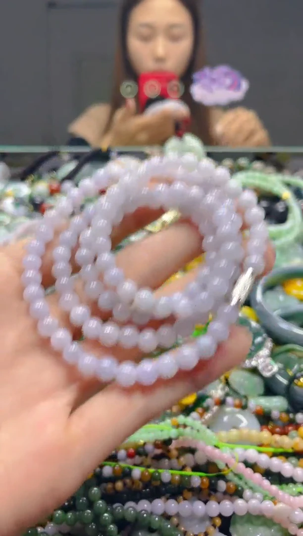 颈饰未镶嵌翡翠5MM/D/翡翠A货，一件也是批发价