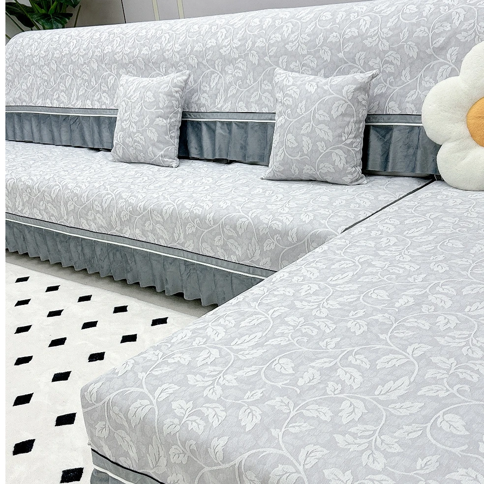 沙发垫防滑四季通用可机洗直排贵妃免定制雪尼尔高档欧式沙发套