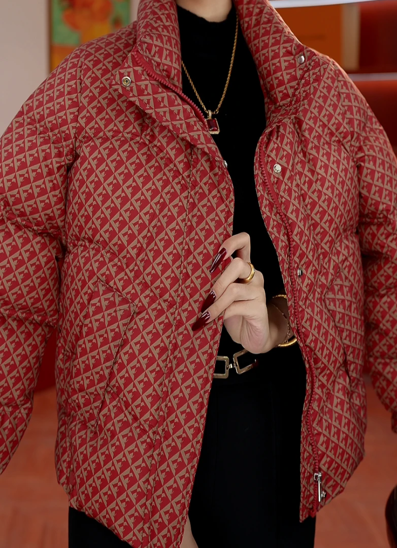 【甄选大朵鸭绒】2025杭州原版正品保暖减龄修身羽绒服ZF-R018-YMGD