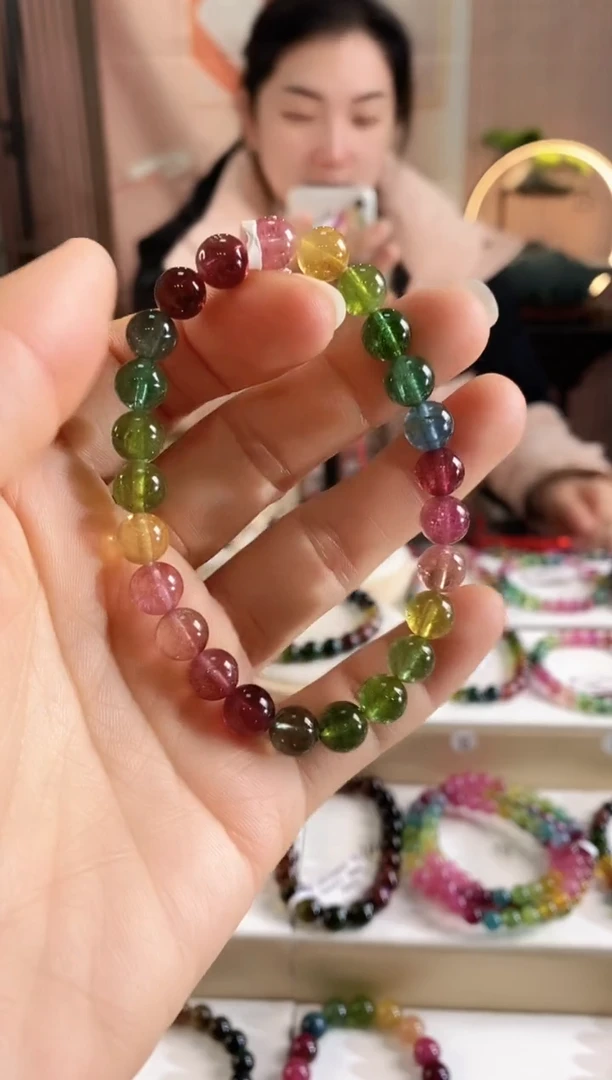 未镶嵌手链碧玺G2426素圈颜色微差