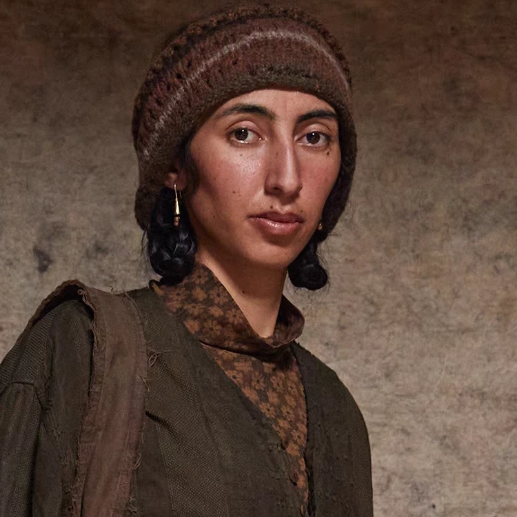 24FW7218 羊毛针织头套发带围领