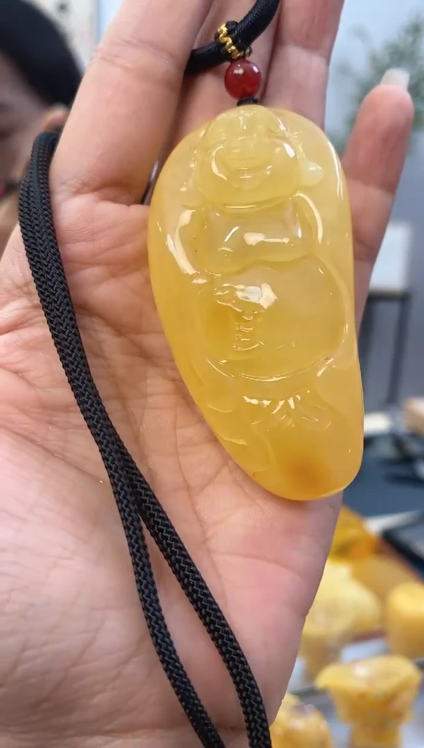 【闪购商品】蜜蜡裸石未镶嵌天然琥珀蜜蜡弥勒佛