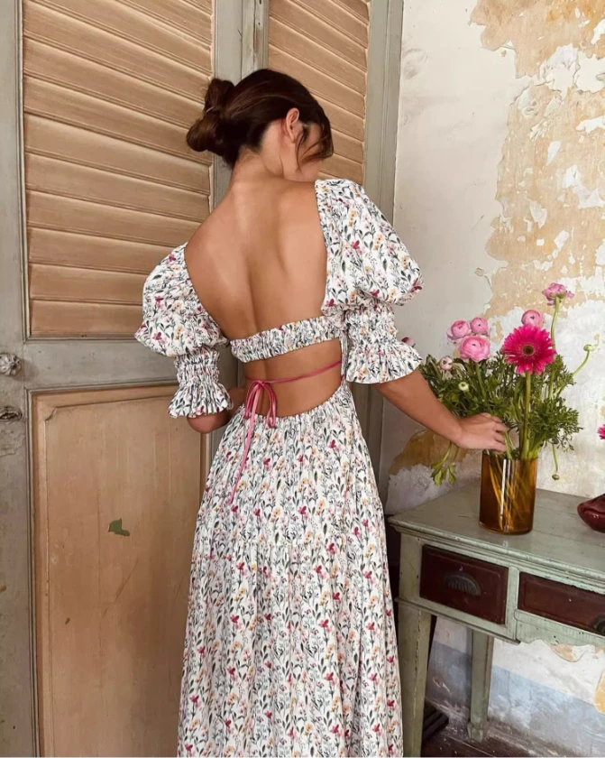 连衣裙vintage长款夏季