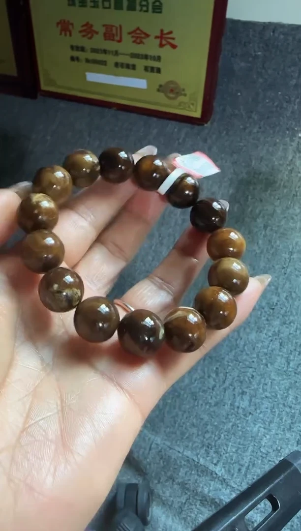 手串琥珀未镶嵌长****店#41缅甸琥珀根蜜手串14mm