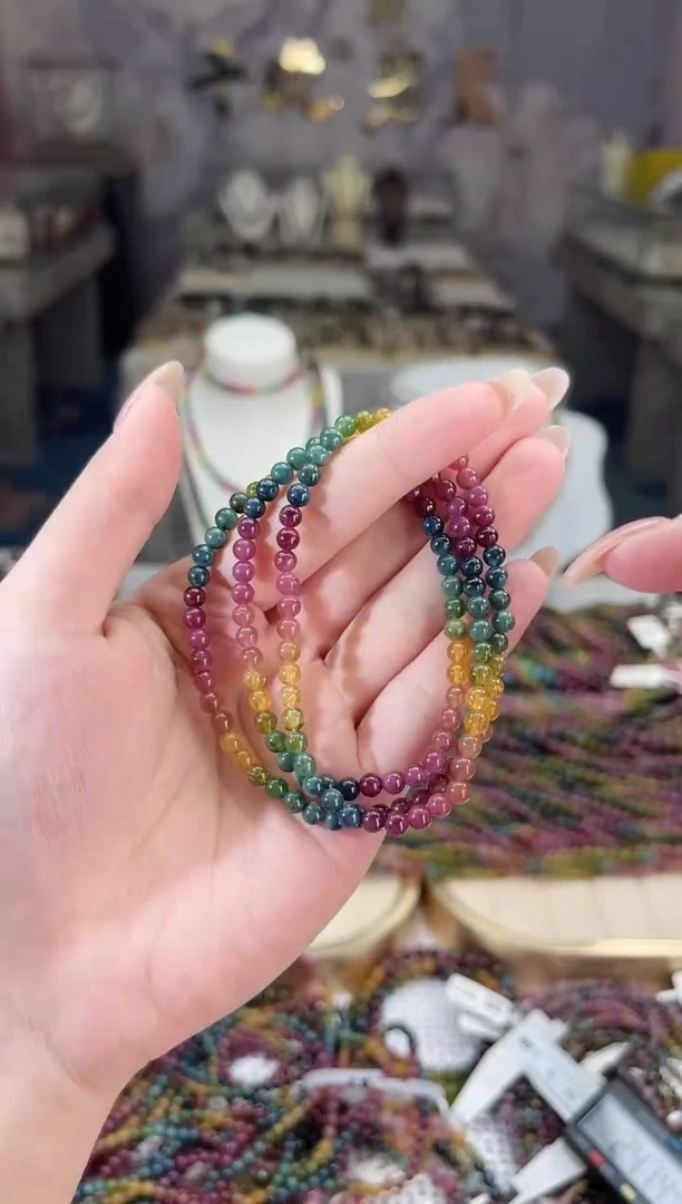 /未镶嵌碧玺4mm+碧玺多圈多样性发货