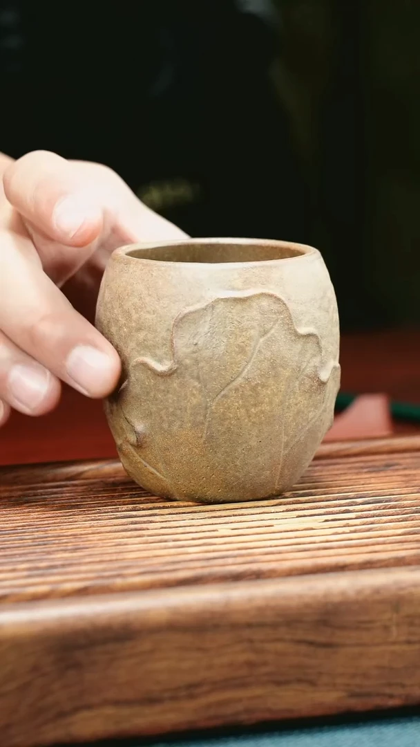 茶杯紫砂柴烧百财
