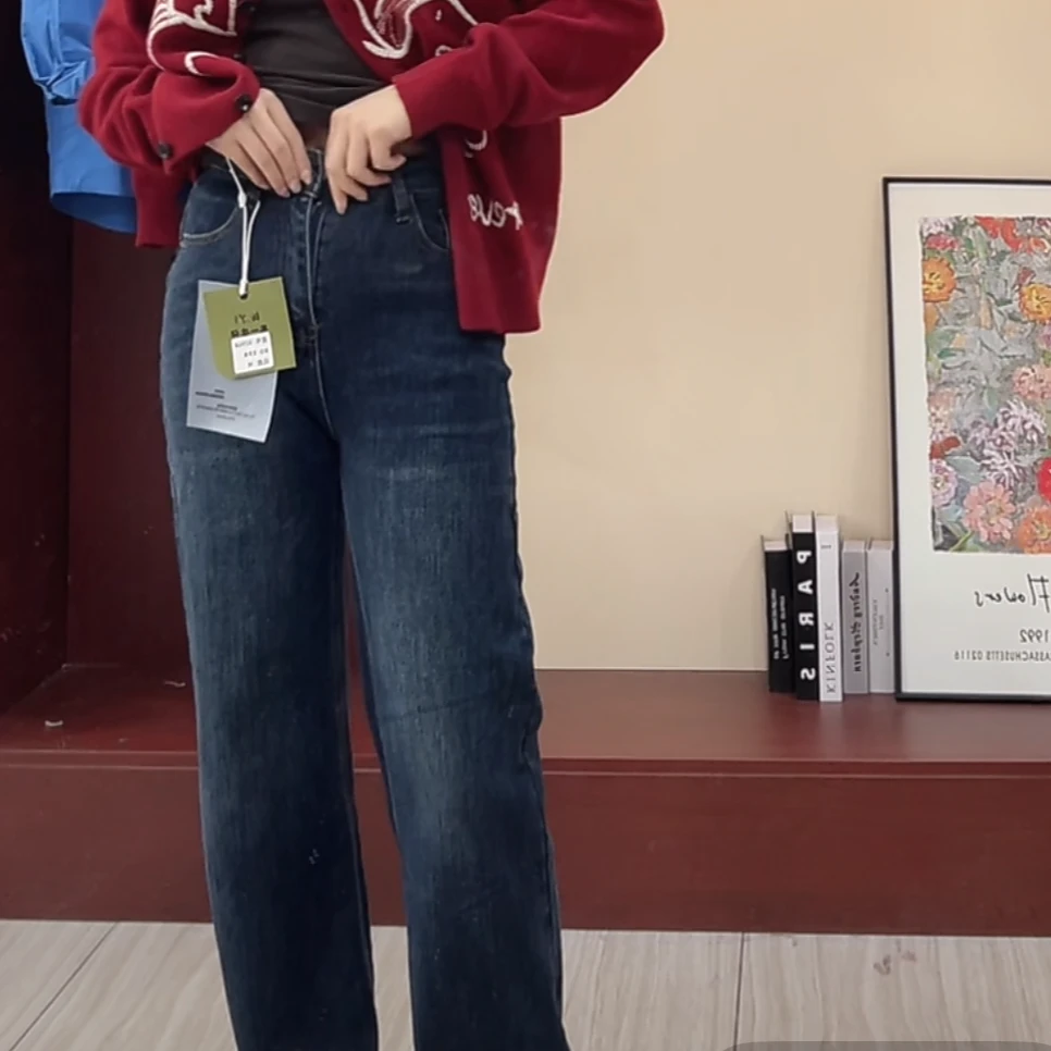 【九分直筒牛仔裤】女牛仔裤弹力高弹休闲百搭水洗时尚