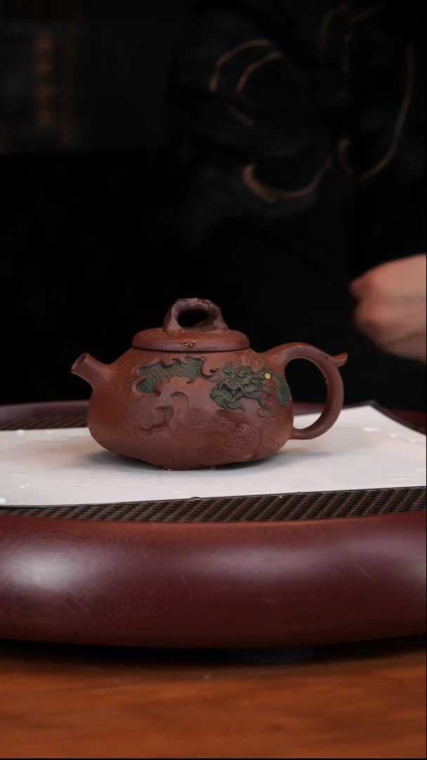 【闪购商品】紫砂茶壶1-38高水波跃龙门壶220CC